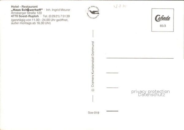Ruploh Westfalen Hotel Restaurant Haus Scheuerhoff – Bild 2
