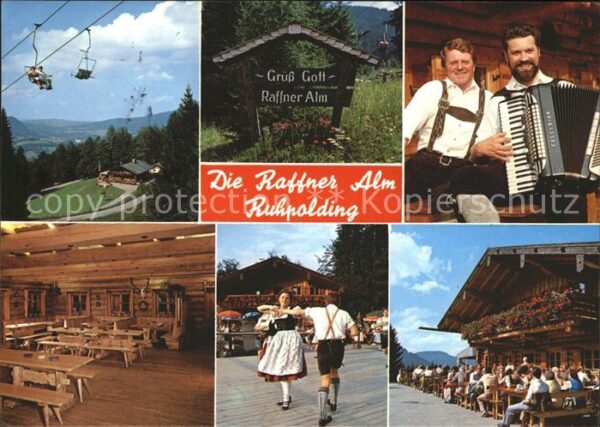 Ruhpolding Raffner Alm Tanz in Tracht Sessellift