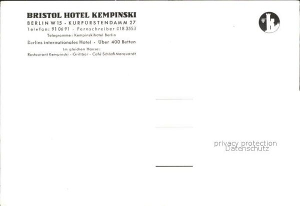 Berlin Bristol Hotel Kempinski Kurfürstendamm – Bild 2