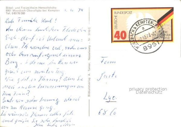 Moosbach Sulzberg Bibel- Freizeitheim Hensoltshöhe – Bild 2