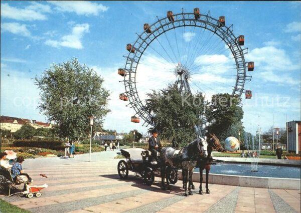 Wien Prater Riesenrad Pferdekutsche