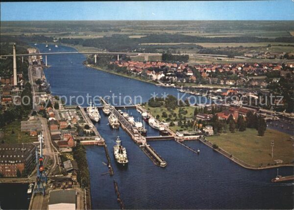 Holtenau Kiel Schleusen Hochbrücken Fliegeraufnahme