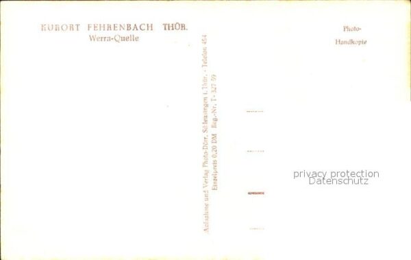 Fehrenbach Thueringer Wald Kurort Werra Quelle – Bild 2
