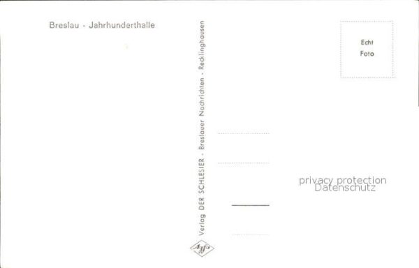 Breslau Niederschlesien Jahrhunderhalle – Bild 2