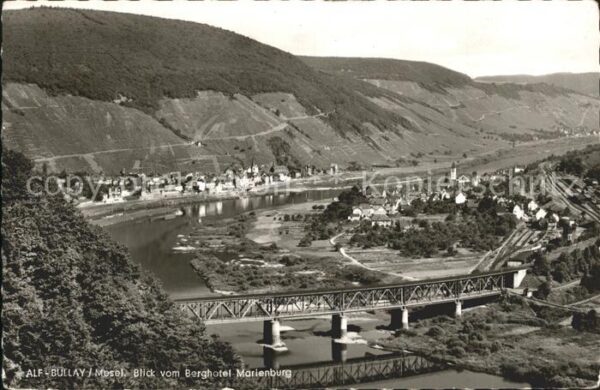 Alf Mosel Bullay Blick vom Berghotel Marienburg
