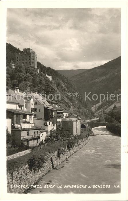 Landeck Tirol Blick Jinnbrücke Schloss