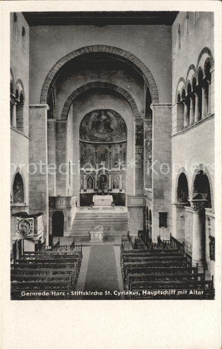 Gernrode Harz Stiftskirche St Cyriakus Hauptschiff Al