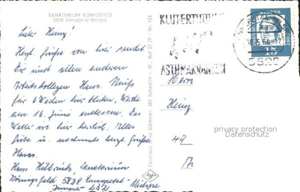 Milspe Sanatorium Königsfeld – Bild 2