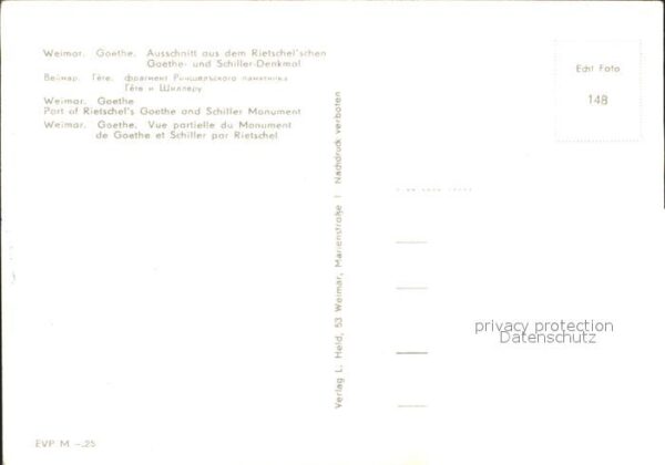 Weimar Thueringen Goethe Ausschnitt aus dem Rietschel'sch – Bild 2