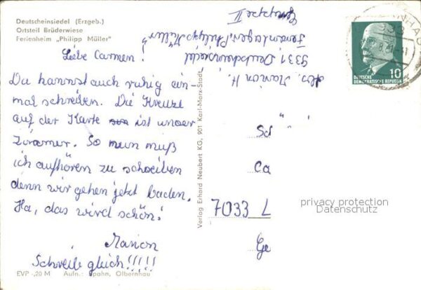 Deutscheinsiedel Brüderwiese Ferienheim Philipp Müller – Bild 2