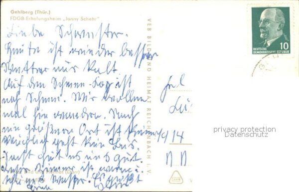 Gehlberg FDGB Erholungsheim Jonny Schehr – Bild 2