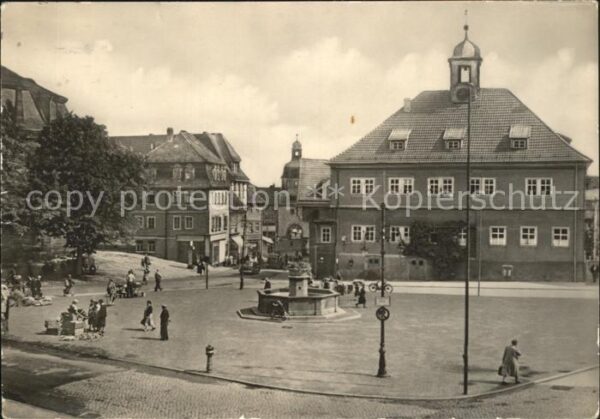 Waltershausen Gotha Marktplatz mit Rathaus