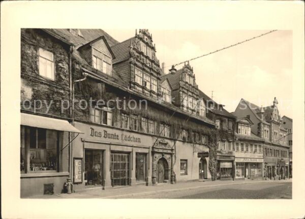 Saalfeld Saale Saalstrasse mit Alte Stadtapotheke und