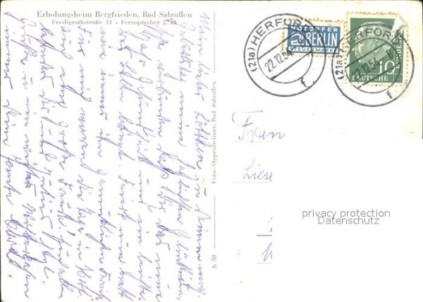 Bad Salzuflen Erholungsheim Bergfrieden – Bild 2