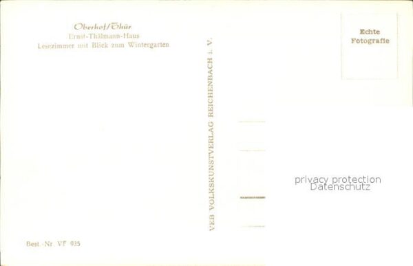 Oberhof Thueringen Ernst Thälmann Haus Lesezimmer – Bild 2