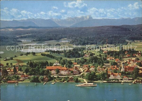 Seeshaupt mit Zugspitze Fliegeraufnahme Starnberg