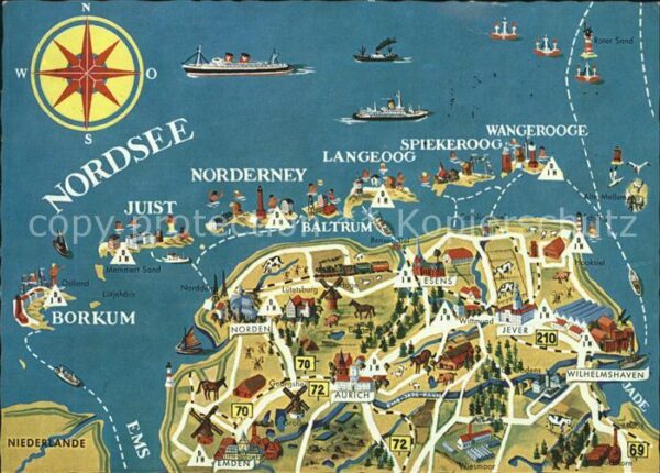 Ostfriesland Landkarte