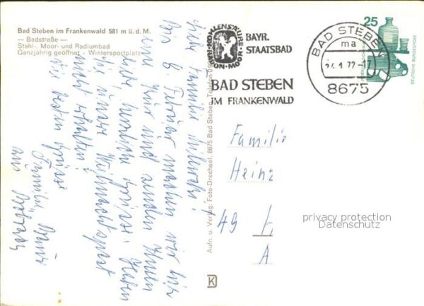 Bad Steben Badstrasse verschneit – Bild 2