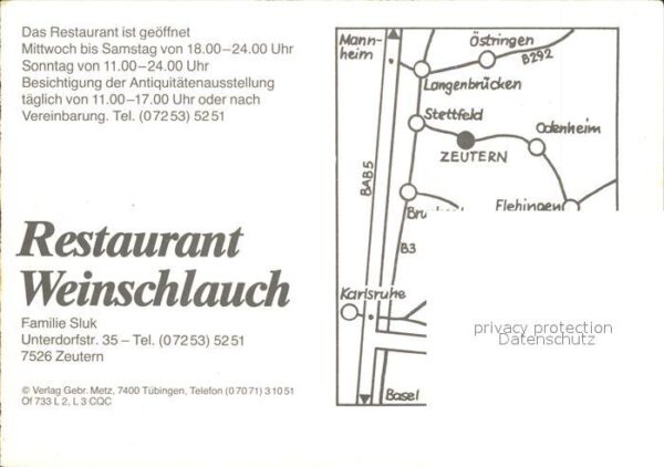 Zeutern Restaurant Weinschlauch Antiquitäten – Bild 2