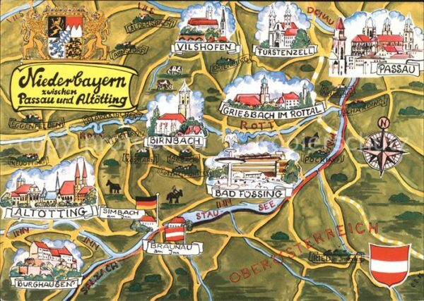Passau Landkarte Niederbayern Altötting