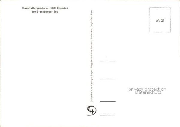 Bernried Starnberger See Fliegeraufnahme Haushaltungsschule – Bild 2
