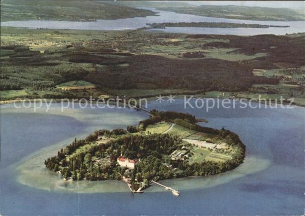 Insel Mainau Fliegeraufnahme mit Insel-Reichenau