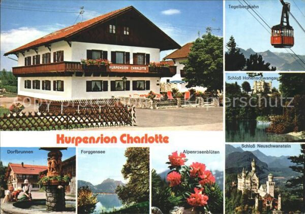 Schwangau Kurpension Charlotte Seilbahn Schloss N