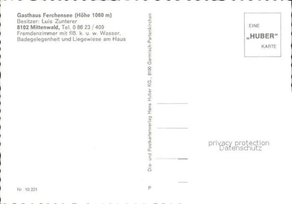 Mittenwald Bayern Gasthaus Ferchensee – Bild 2