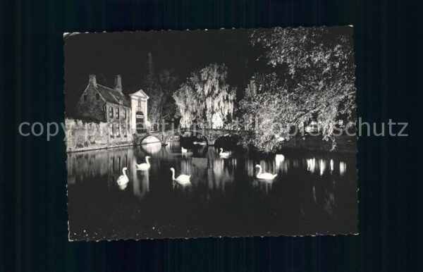 Brugge Pont Brücke bei Nacht