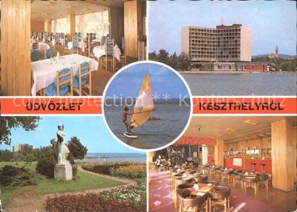 Keszthely Hotel Helikon Denkmal Statue Windsurfin