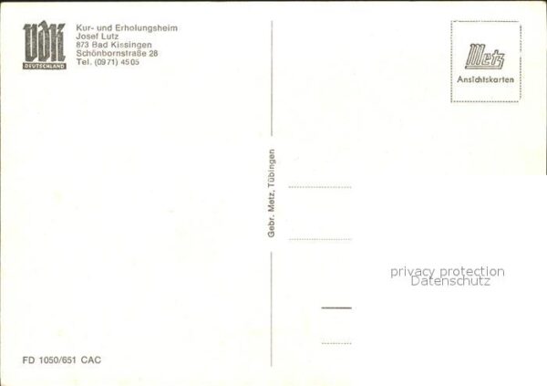 Bad Kissingen Vdk Kurheim Erholungsheim Josef Lutz – Bild 2