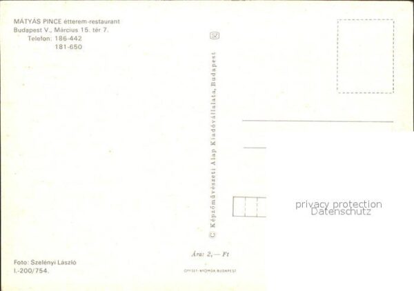 Budapest Matyas Pince Restaurant – Bild 2