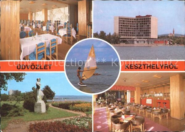 Keszthely Hotel Helikon Denkmal Statue Windsurfin