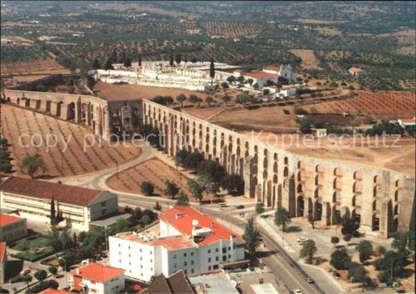 Elvas Portugal Aqueduto da Amoreira vista aerea