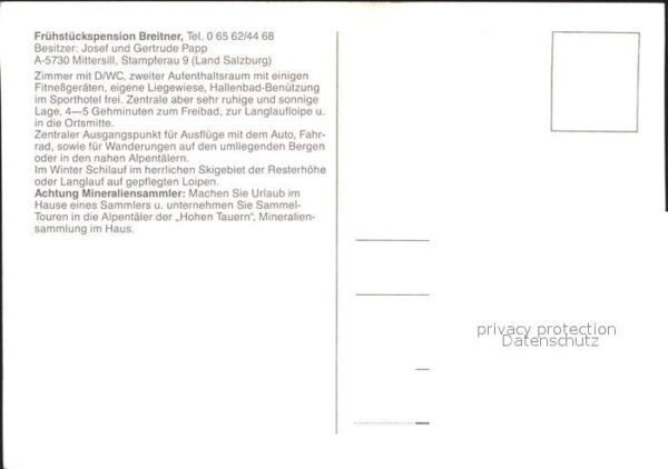 Mittersill Oberpinzgau Pension Breitner Tischtennis Panorama A – Bild 2