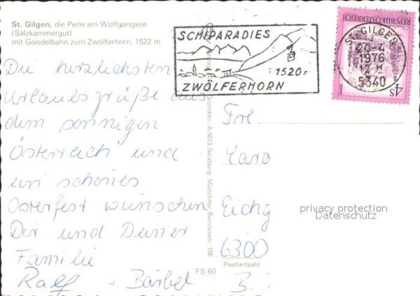 St Gilgen Salzkammergut Gesamtansicht Alpenpanorama Bergbahn – Bild 2
