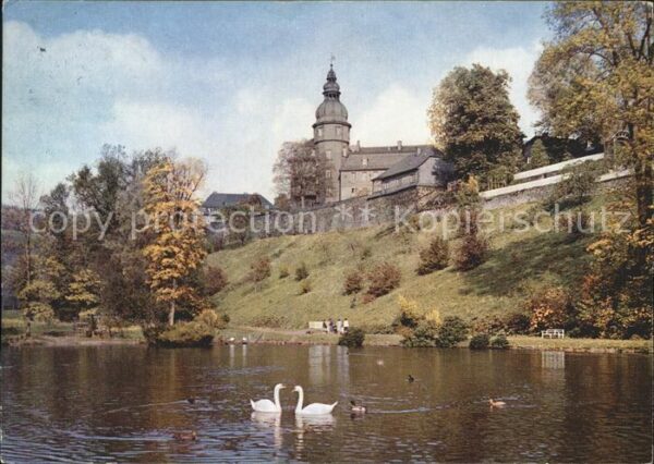 Bad Berleburg Partie im Schlosspark Schwanenteich