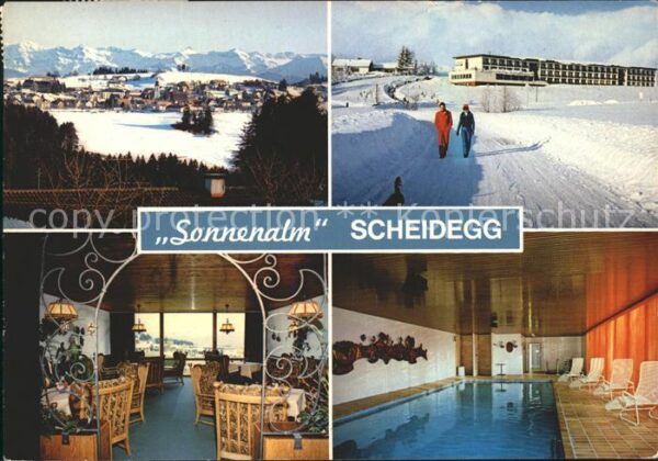 Scheidegg Allgaeu Sonnenalm Kursanatorium Hallenbad Winte