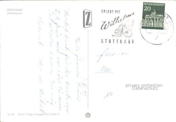 Stuttgart Schillerplatz Denkmal Kirche – Bild 2