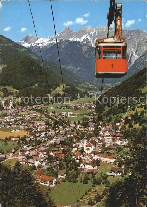 Schruns Vorarlberg Panorama Sommerkurort mit Hochjochbahn