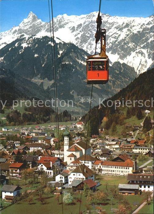 Schruns Vorarlberg mit Montafoner Hochjochbahn Blick auf Z