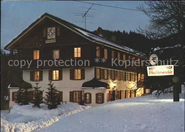 Jungholz Wertach Hotel Pfeiffermühle Winterabend