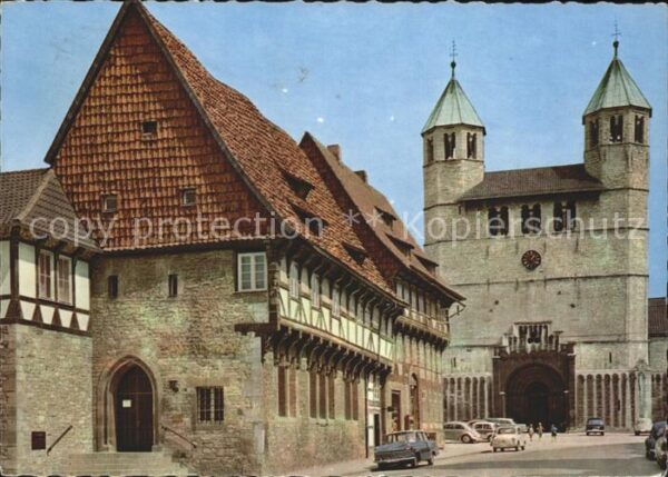 Bad Gandersheim Roswithastadt Marktplatz mit Stiftskirc