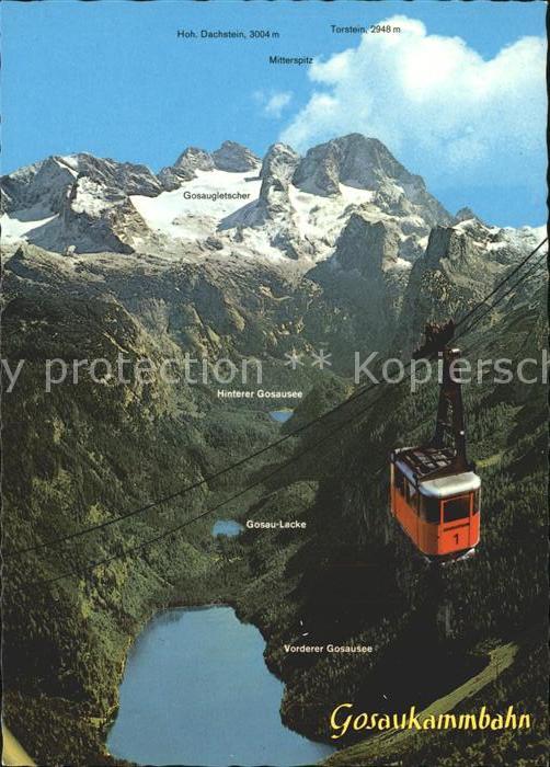 Gosau Oberoesterreich Gosaukammbahn mit Hohem Dachstein Gosau