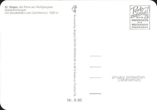 St Gilgen Salzkammergut Panorama mit Alpen Gondelbahn zum Zwölf – Bild 2