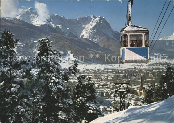 Garmisch-Partenkirchen Wankbahn Bergbahn mit Zugspitzgruppe Wi