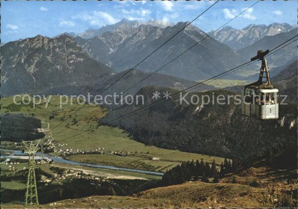 Reutte Tirol Reuttener Bergbahn mit Zugspitze und Mi