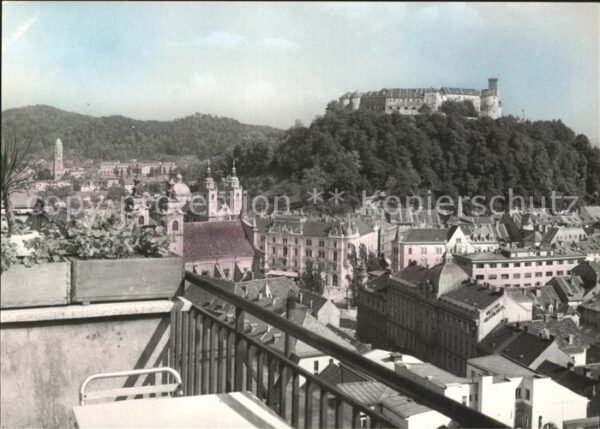 Ljubljana Stadtbild mit Burg