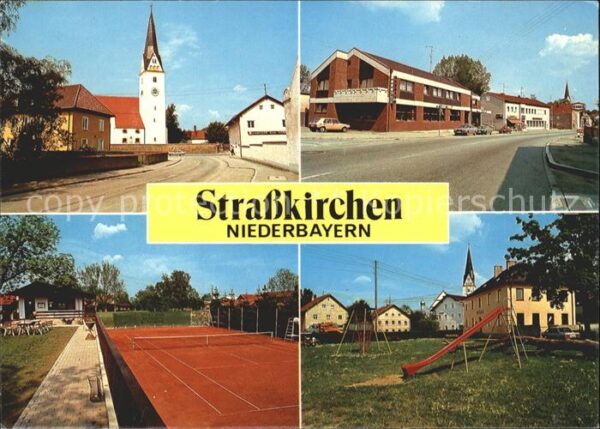 Strasskirchen Donau Ortsstrasse Kirche Kinderspielplatz Ten