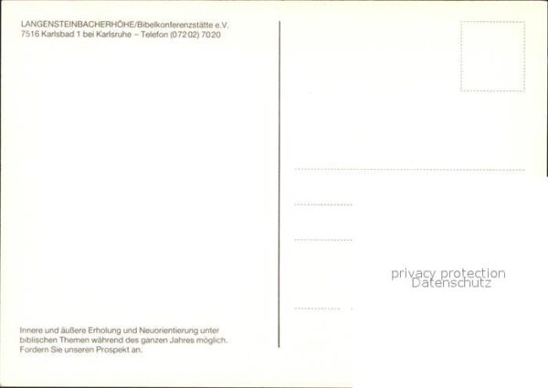 Karlsbad Karlsruhe Bibelkonferenzstätte eV Langensteinbach – Bild 2